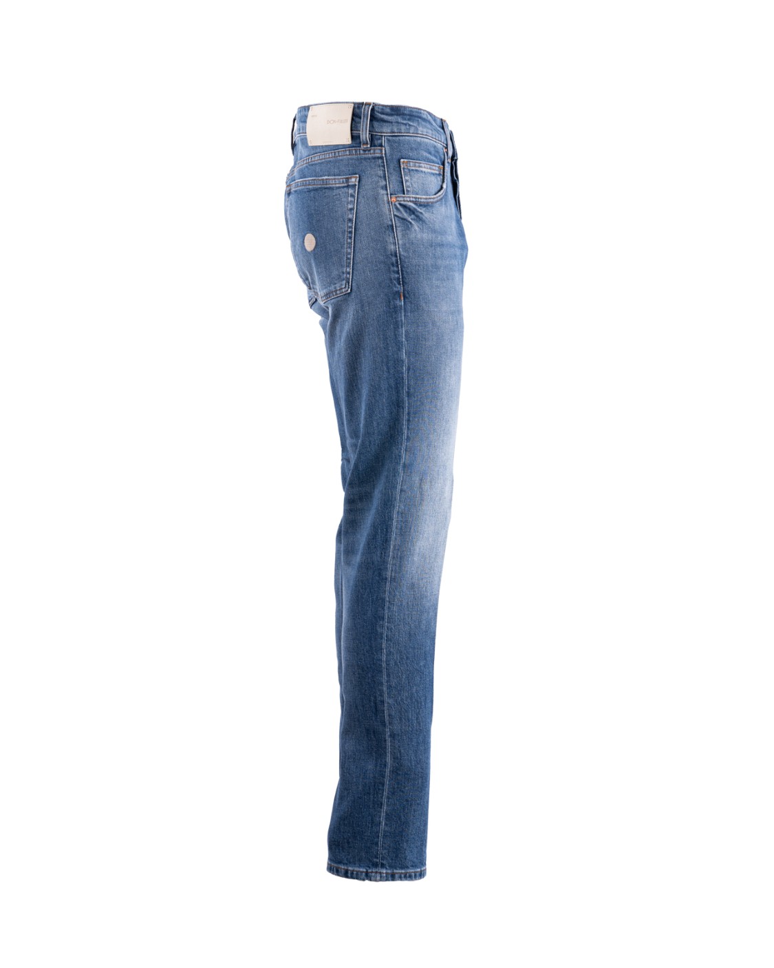 shop DON THE FULLER  Jeans: Don The Fuller jeans "Milano" in cotone elasticizzato.
Slim fit.
Lavaggio: blu.
Chiusura con bottone.
Modello cinque tasche.
Tapered fit.
Composizione: 98% cotone, 2% elastan.
Made in Italy.. MILANO DTF-D number 6204179